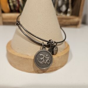 Alex and Ani Om Silver Charm Bangle Bracelet Women's Jewelry